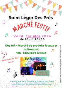 affiche march&eacute; St L&eacute;ger des Pr&eacute;s 1er mai 2026 16-20h30